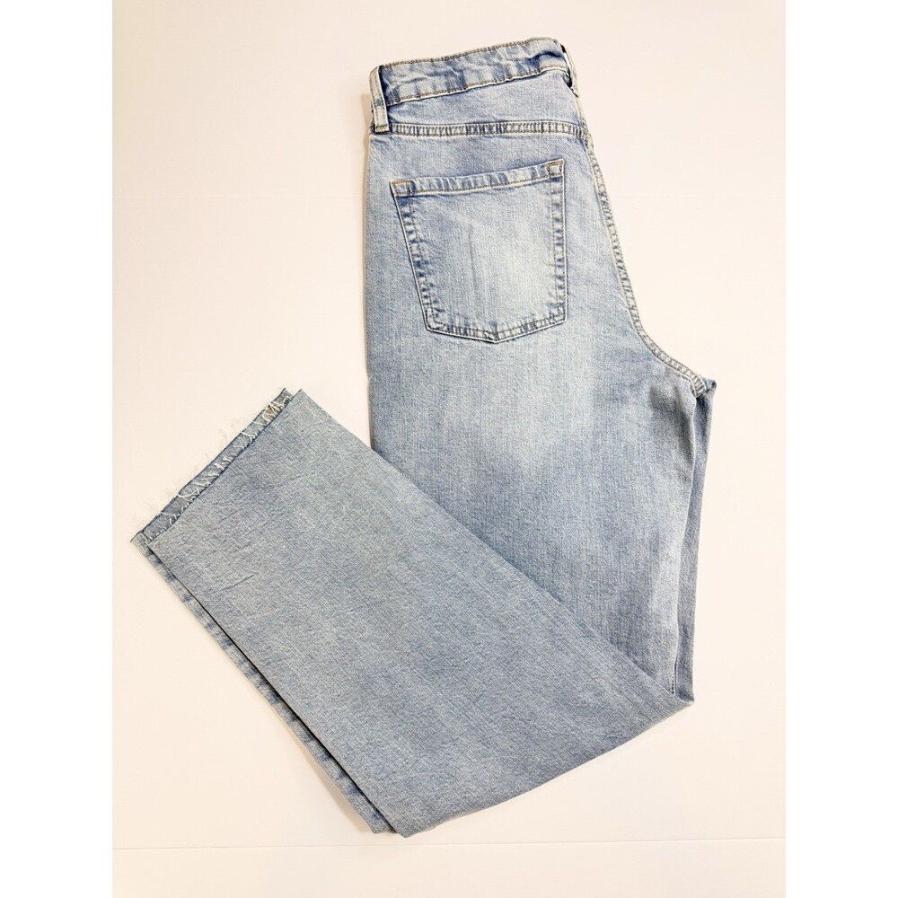 Wild Fable High Rise Straight Leg Jeans Womens Size 8 Light Wash Raw Hem NWT - Picture 4 of 11